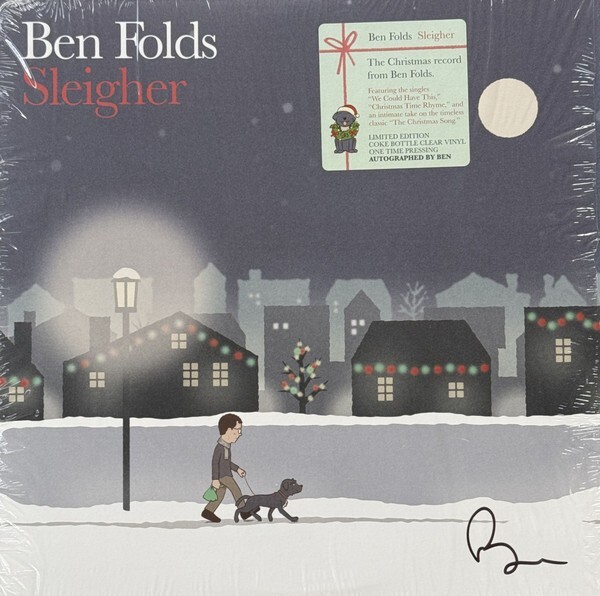 Ben Folds – Sleigher LP Christmas HOLIDAY - SIGNED + COLORED VINYL - NEW RECORD