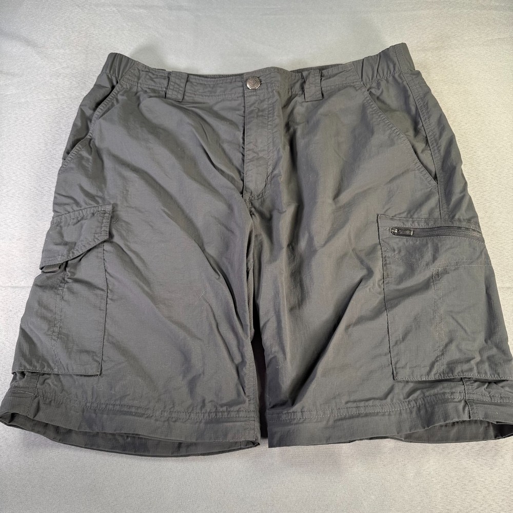 Columbia Omni-Shade Cargo Shorts Men’s 36W Gray Nylon Zip-Off Style Shorts Only