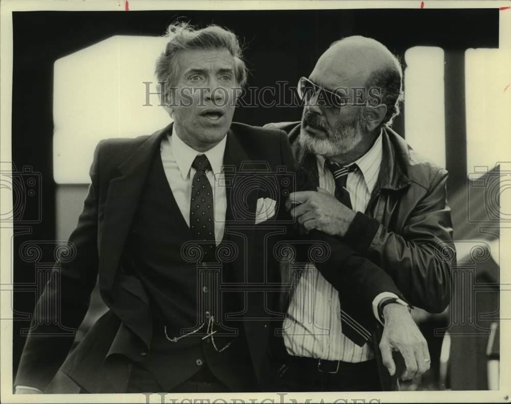 Press Photo Actor Pernell Roberts & Man in TV Series 