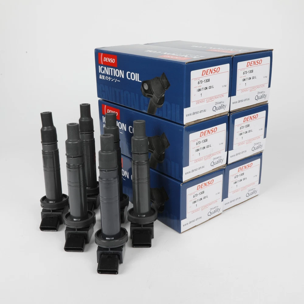 6PCS For 03-20 Toyota & Lexus I4 V6 673-1308 DENSO Ignition Coils 90919-02248