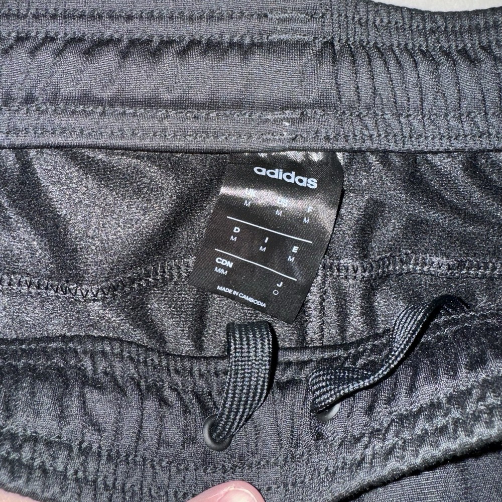 ADIDAS sz M Mens ESSENTIALS 3-STRIPES TAPERED PANTS ZIP POCKETS DU0467
