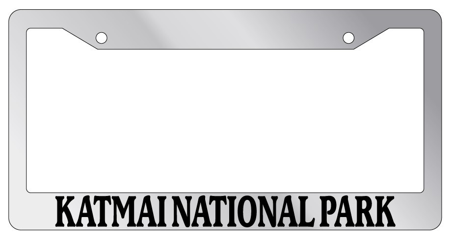 Chrome Katmai National Park Novelty License Plate Frame Auto Accessory