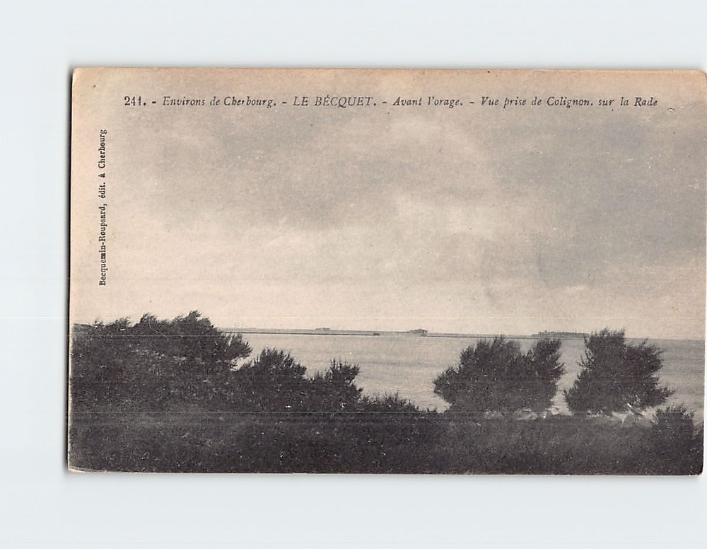 Postcard Avant l orage Vue prise de Colignon sur la Rade Cherbourg France