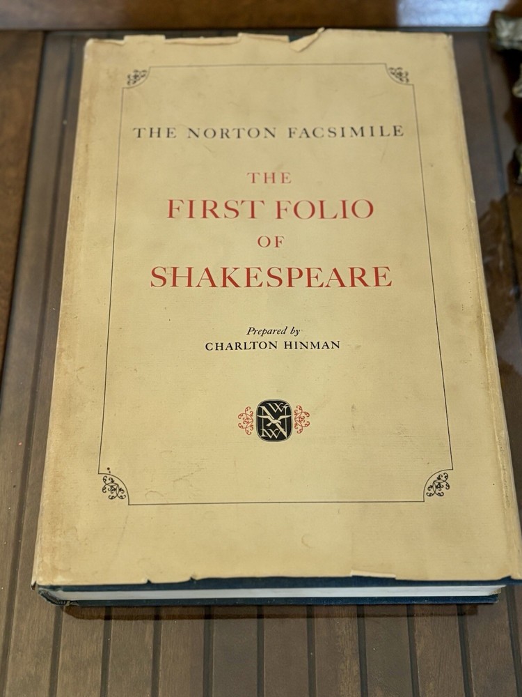 The Norton Facsimile The First Folio Of Shakespeare By Charlton Hinman 1968 Book