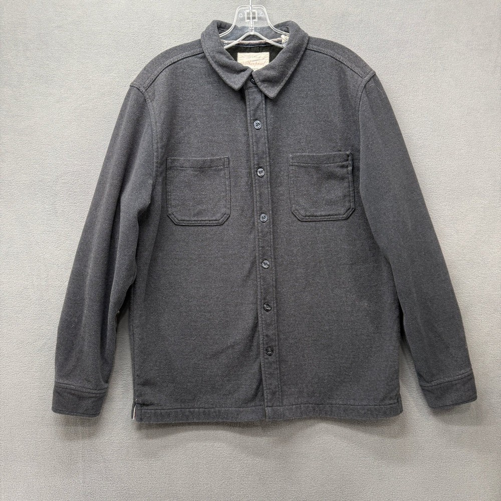Weatherproof Vintage Shirt Jacket Mens Fleece Lined Charcoal Gray Medium Shacket