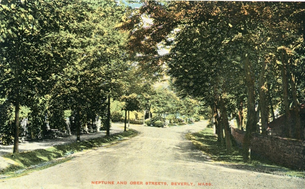 Neptune & Ober Streets, Beverly, Massachusetts, UNP, VG --POSTCARD