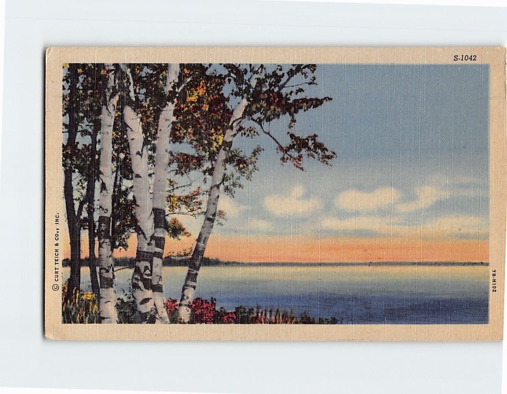Postcard Beautiful Ocean Sunset Scene