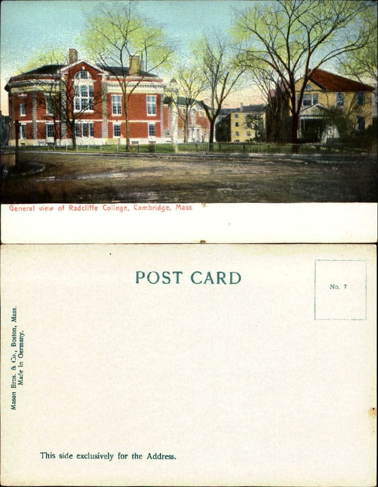 Radcliffe College Cambridge Massachusetts MA UDB c1905