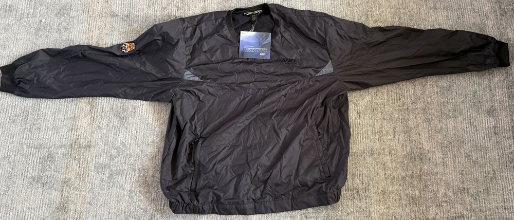 BNSF Burlington Northern Santa Fe Railway Pullover Vented Jacket XL Black Poly