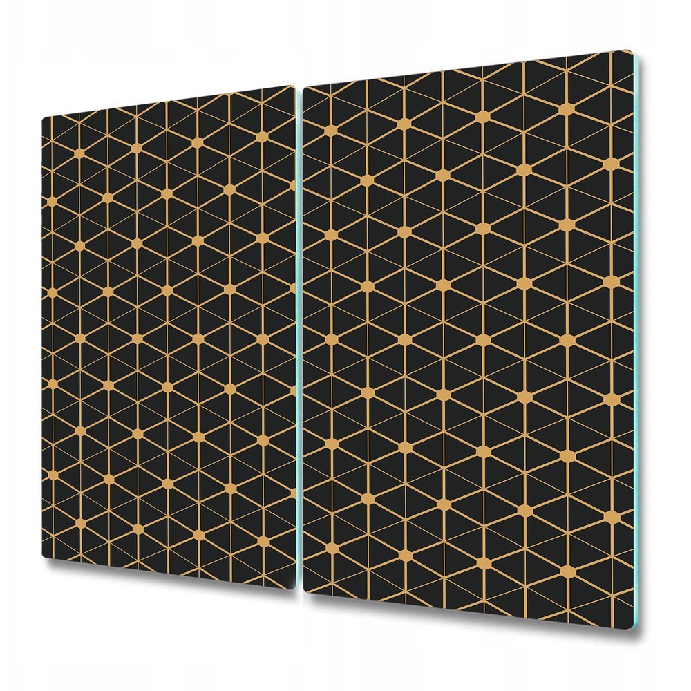 Glass Induction Ceramic Hob Cover Hexagonal Connection yellow and black 2x30x52
