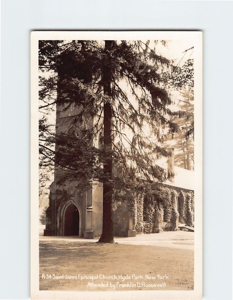 Postcard Saint James Episcopal Church Hyde Park New York USA