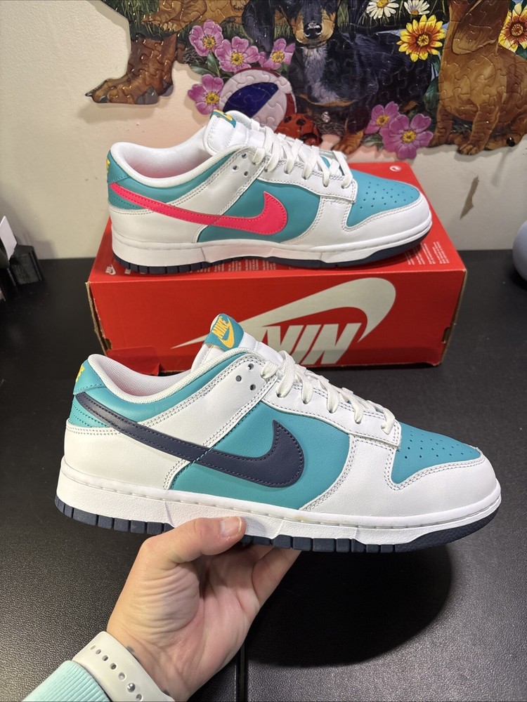 Size 9.5 - Men’s Nike Dunk Low Retro Dusty Cactus/Thunder Blue HF4850-345
