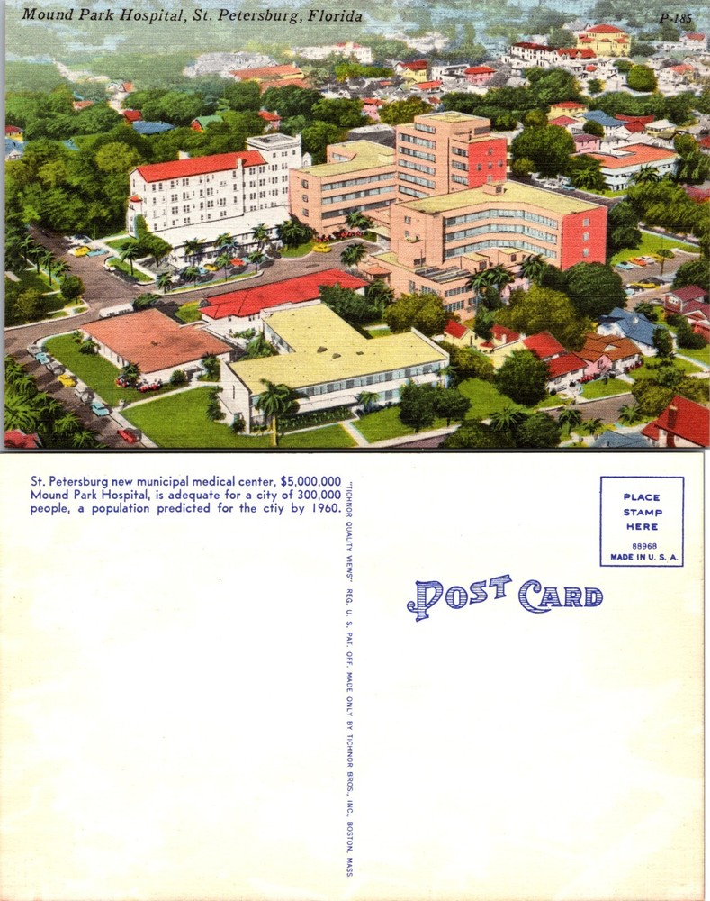 Mound Park Hospital St Petersburg Florida Postcard
