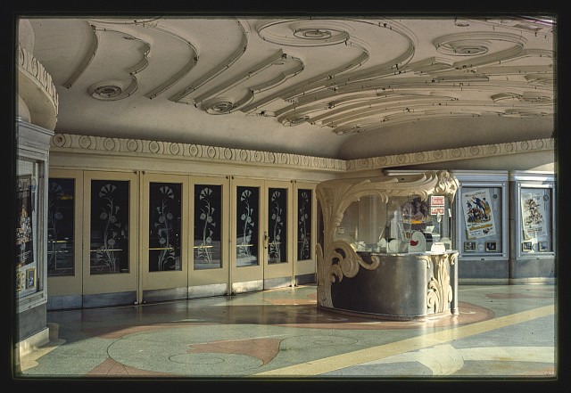 Westchester California Loyola Theater 1987 lobby ticket booth interior