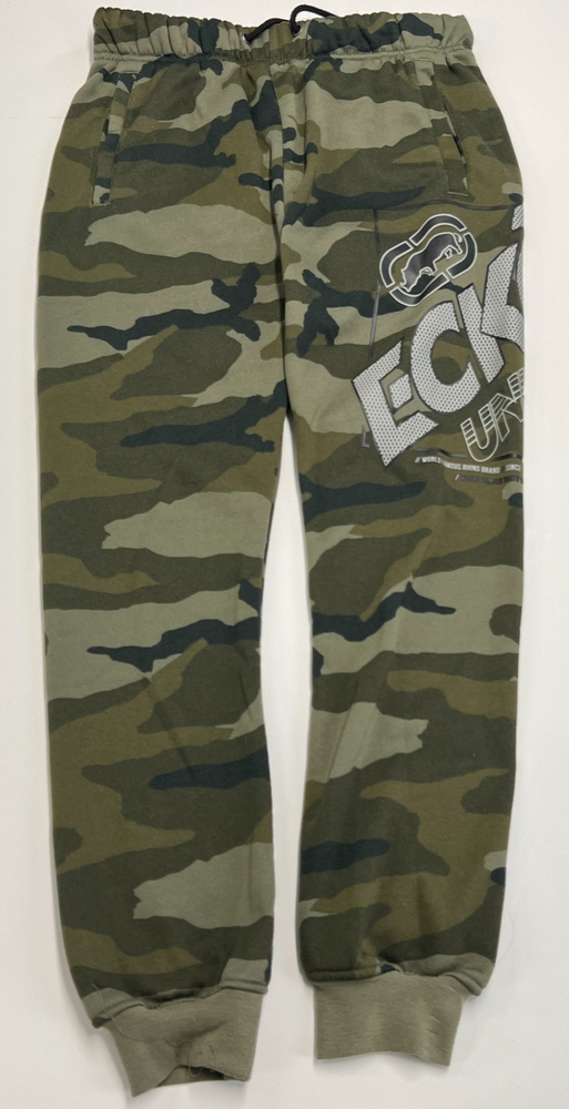 Ecko Unltd Camo Jogger Sweatpants Men’s Medium Green Graphic Logo Pockets