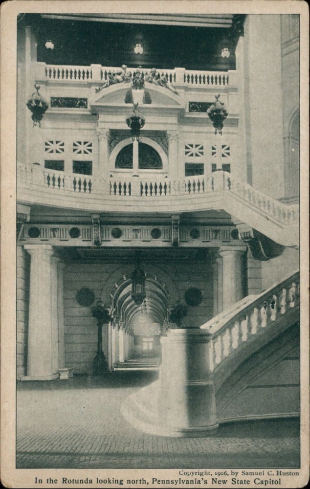 State Capitol Harrisburg Pennsylvania rotunda ~ 1906 UDB vintage postcard