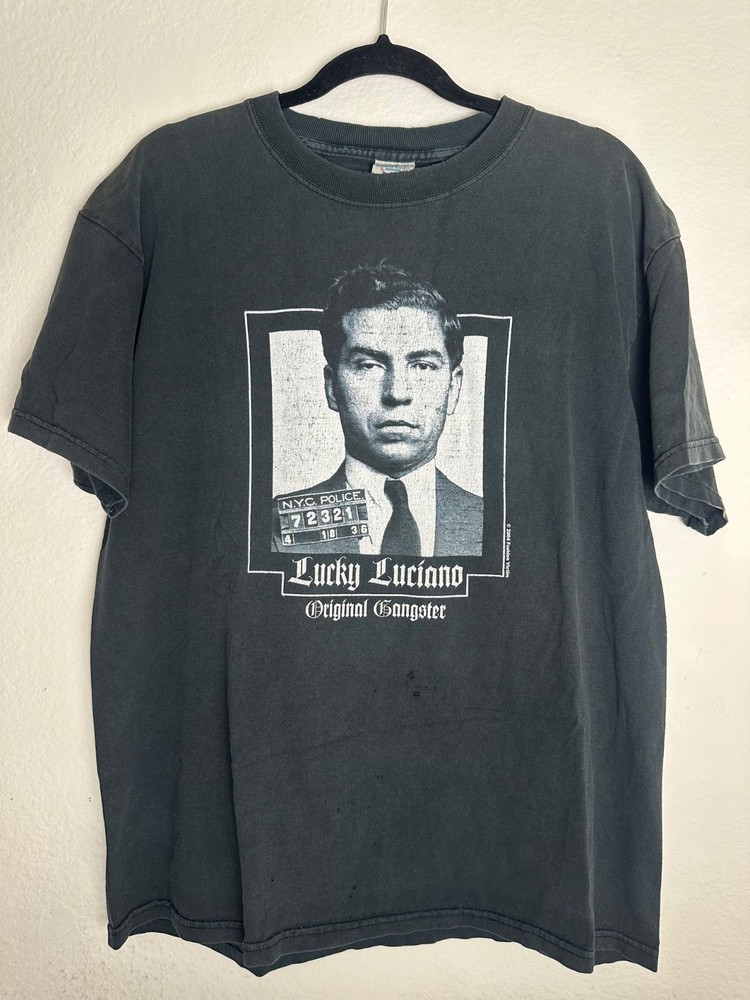 Vintage Lucky Luciano T Shirt 90s 2000s Fashion Victim Large