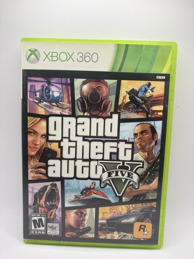 Grand Theft Auto V Five (Microsoft Xbox 360, 2013) CIB W/ Map Tested