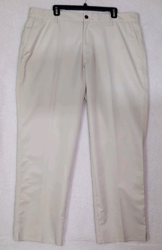 Adidas Climalite Golf Pants Mens 40x32 Beige Performance Lightweight AE7006