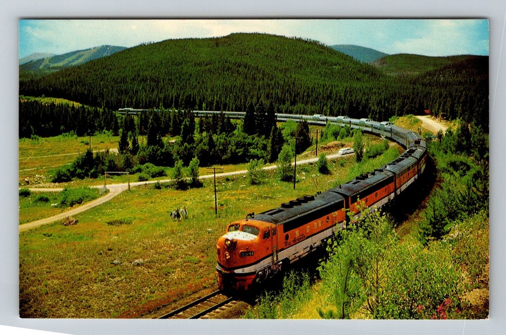 Colorado Rockies CO-Colorado California Zephyr Vista-Dome Train Vintage Postcard