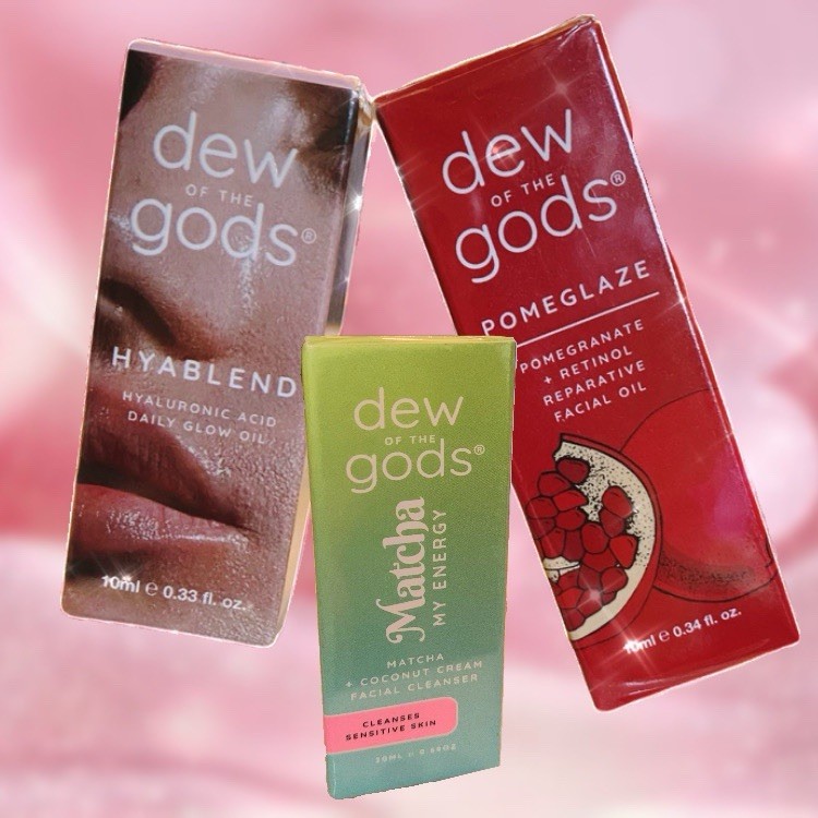 Dew Of The Gods Mini Skincare Set with HYABLEND POMEGLAZE MATCHA Cleanser