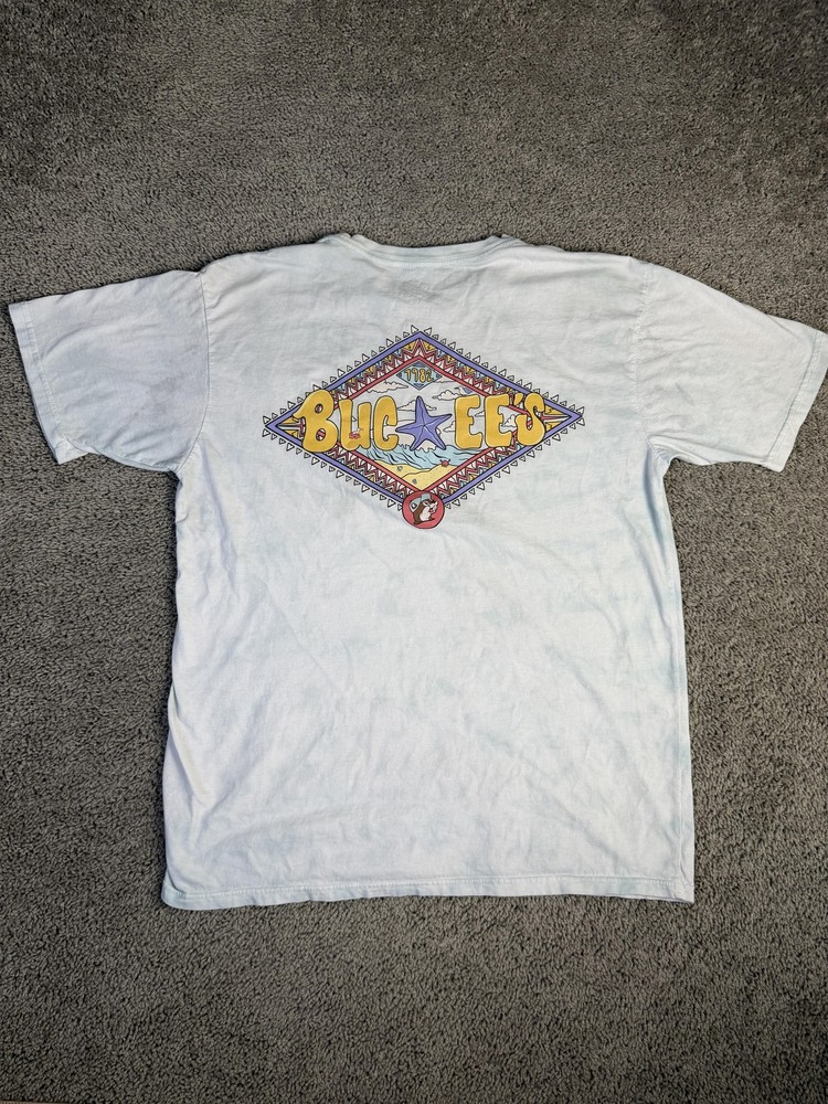 Buc-ee's Shirt Mens XL Blue Texas Graphic Crew Neck Tagless Cotton Short Sleeve