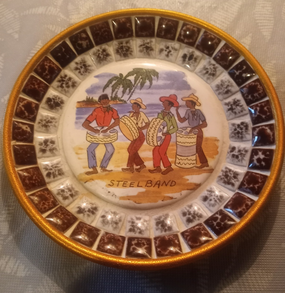 Vintage Caribbean Steel Band Small Mosaic Tile Dish