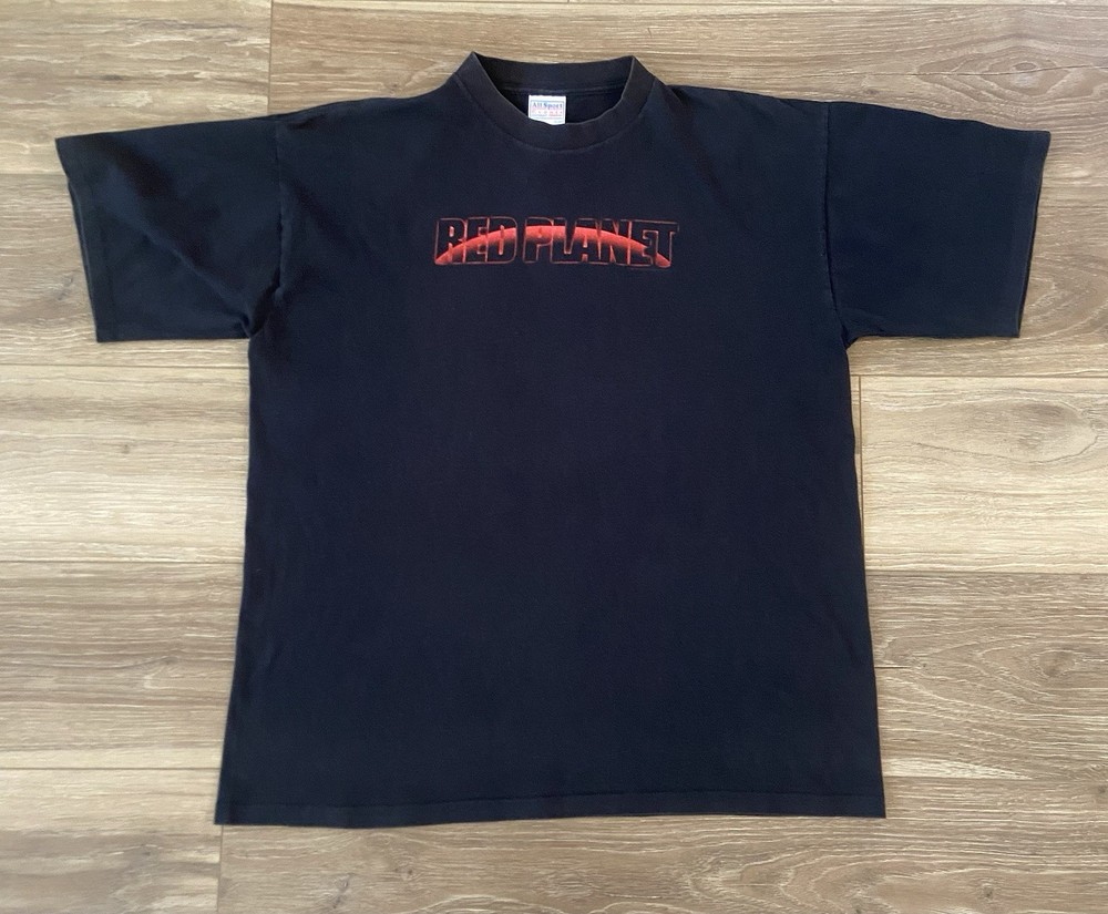Vintage Red Planet Shirt XL Single Stitch Movie Promo Val Kilmer 1999 90s