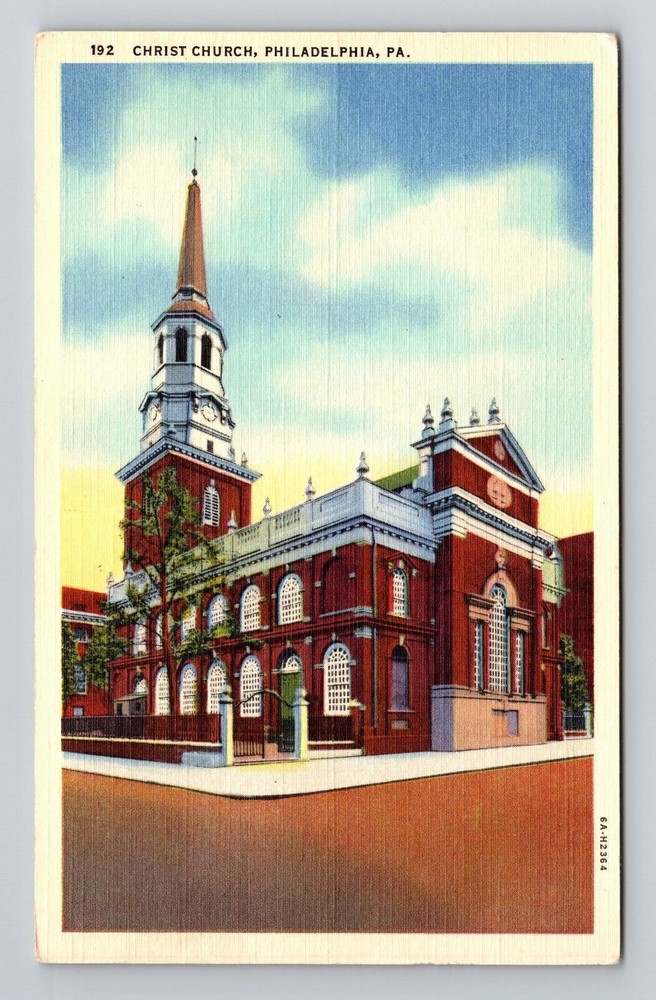 Philadelphia PA-Pennsylvania, Christ Church, Exterior, Vintage Postcard
