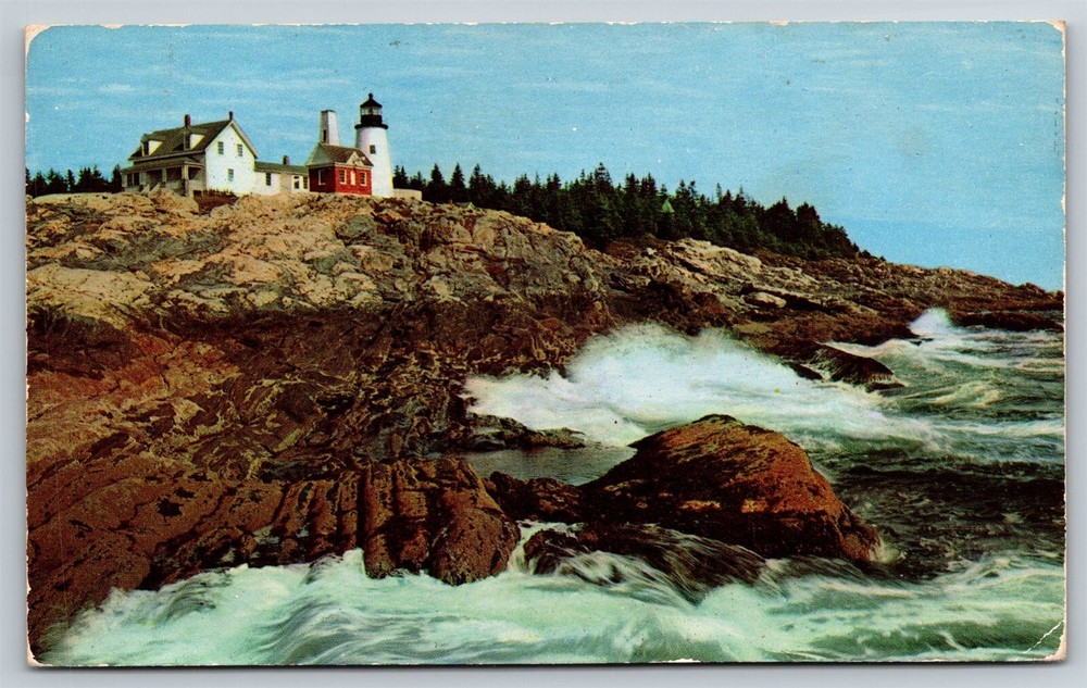 Maine Pemaquid Point Lighthouse Postcard, C3