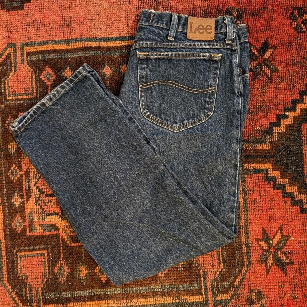 Lee classic dark wash denim jeans for timeless style