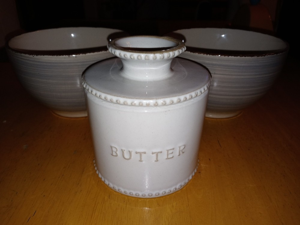 Hearth & Hand Butter Bell Magnolia Stoneware Crock French Farmhouse Free Gift!