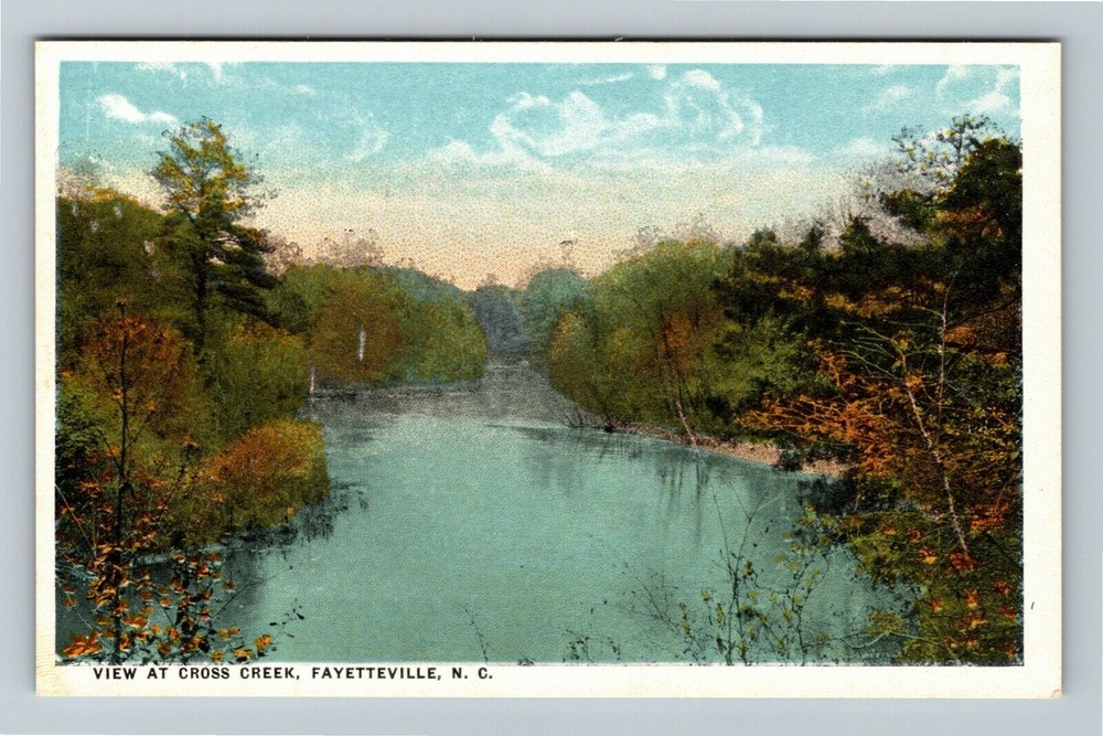 Fayetteville NC-North Carolina, View At Cross Creek Vintage Souvenir Postcard
