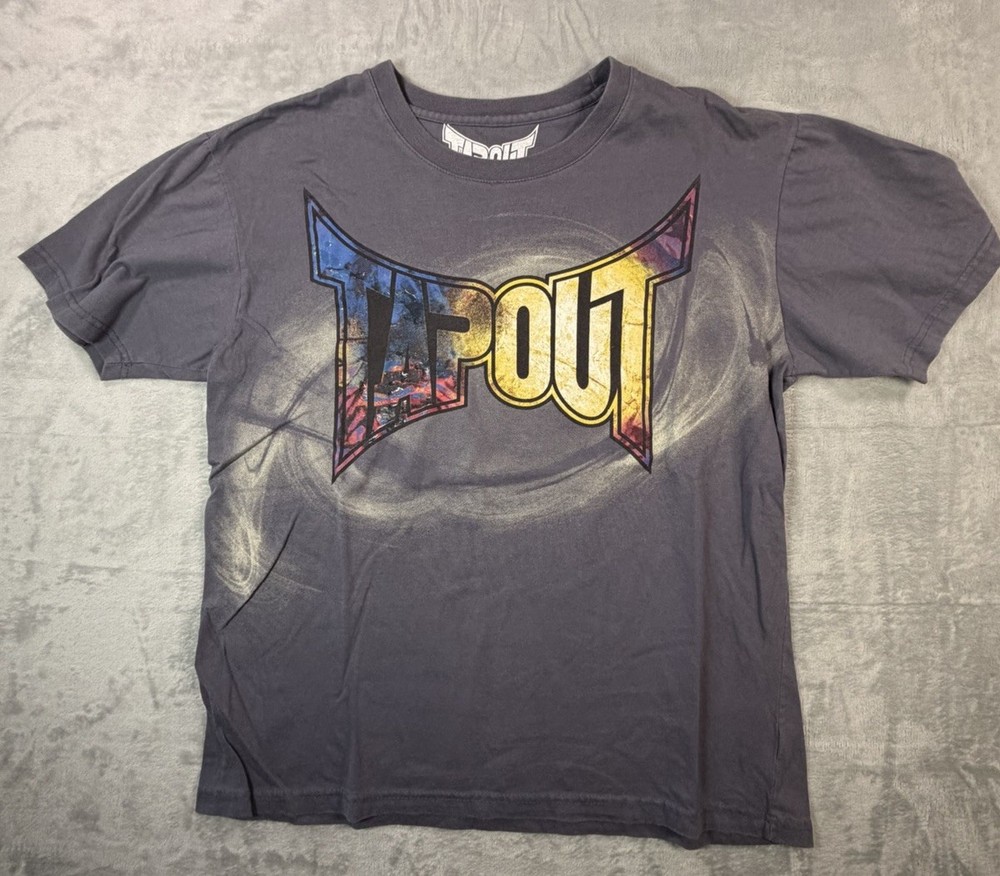 Y2K Tapout T-Shirt Graphic Print MMA Skater Grunge Punk Vintage Large