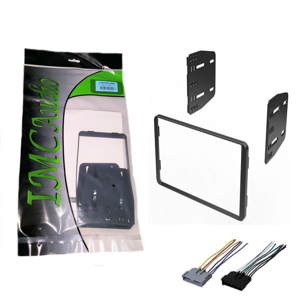 Double Din Dash Kit 4 Car Radio Stereo Install Installation w/ Wire Harness