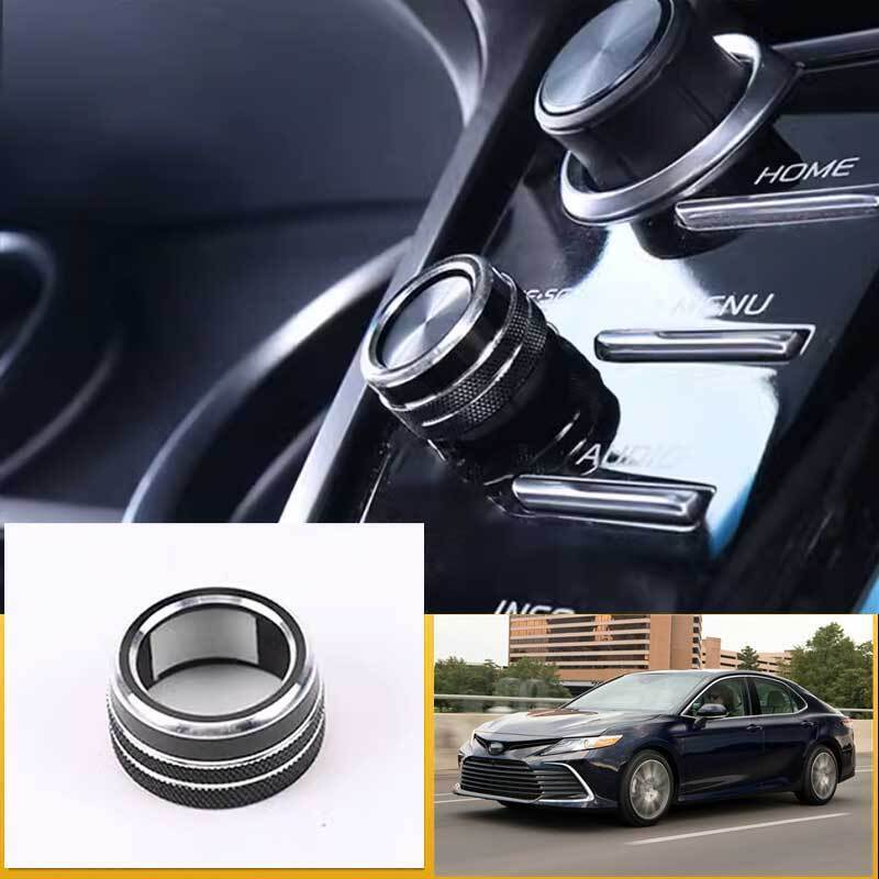 For Toyota Camry 2018~2020 Black Alloy Center Console Multi~Function Knob Cover