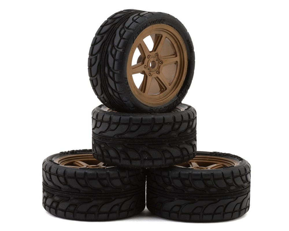 Pro-Line Losi® NASCAR® 1/12 Avenger Pre-Mounted Tires (4) (Bronze) [PRO10308-13]w/Overdrive Wheels