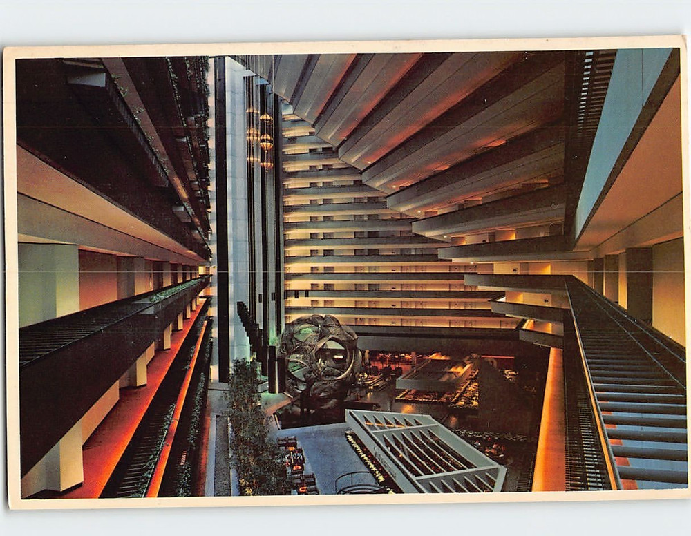 Postcard Interior Lobby Hyatt Regency Hotel San Francisco California USA