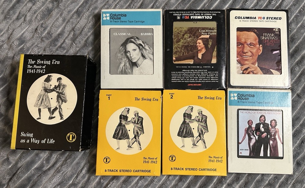 Vintage 8-Track Tape Lot Barbra Streisand Frank Sinatra Tony Orlando Swing Lot