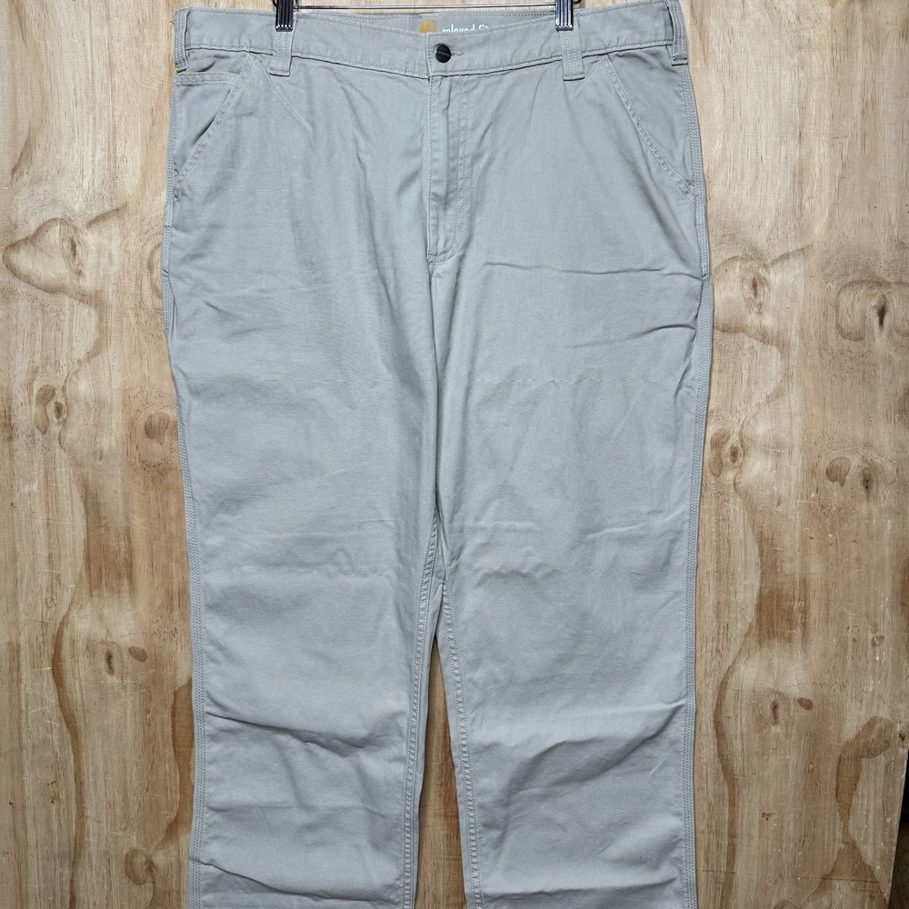 Carhartt Mens Loose Fit Canvas Work Pants 40x30 Khaki Tan Country Style