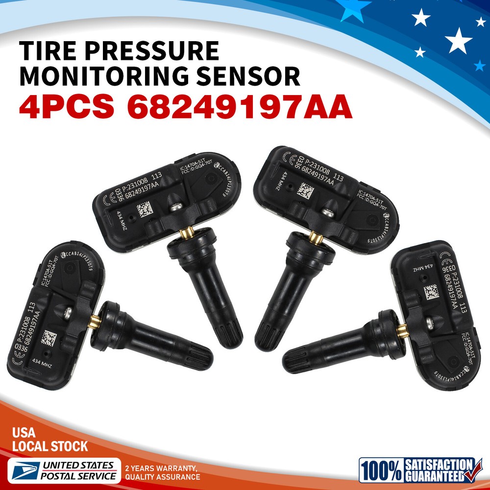 4-Pack Tire Pressure Sensors for 2014-2021 Dodge RAM 1500 2500 3500 Trucks
