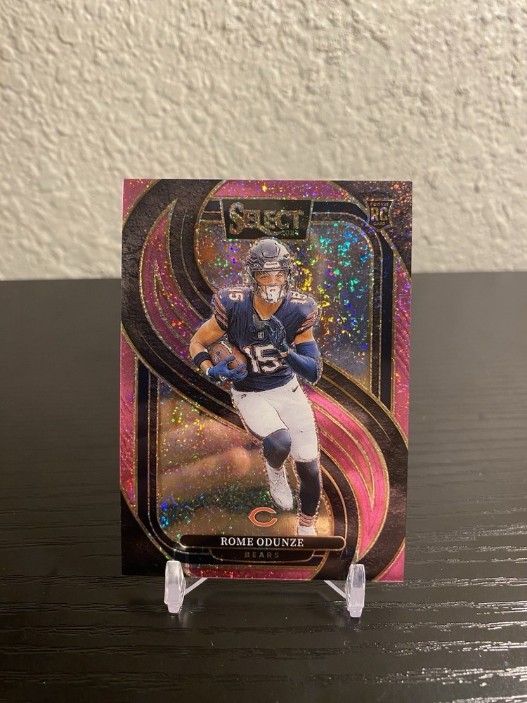 2024 Panini Select Rome Odunze Rookie Pink Glitter Prizm /15 Premier Level #136
