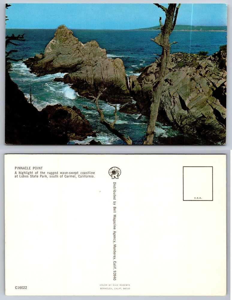 Pinnacle Point Lobos State Park Carmel California Chrome Postcard C16022