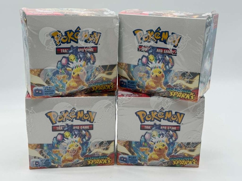 Lot of (4) Pokemon TCG Surging Sparks Booster Boxes SEALED SSPPROBSTEIN is actively accepting consignments !!