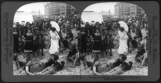 Photo of Stereograph,Sunshine,Atlantic City's Beach,New Jersey,NJ,c1906,Beach