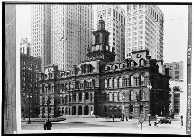 Old City Hall,Woodward Avenue,Cadillac Square,Detroit,Wayne County,Michigan,MI
