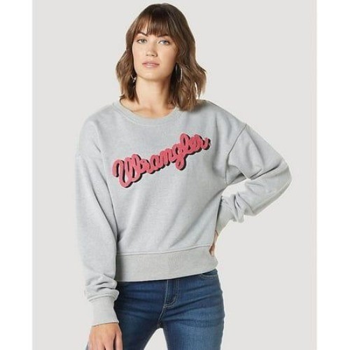 Wrangler Retro Women's 3XL Long Sleeve Logo Sweatshirt - Grey