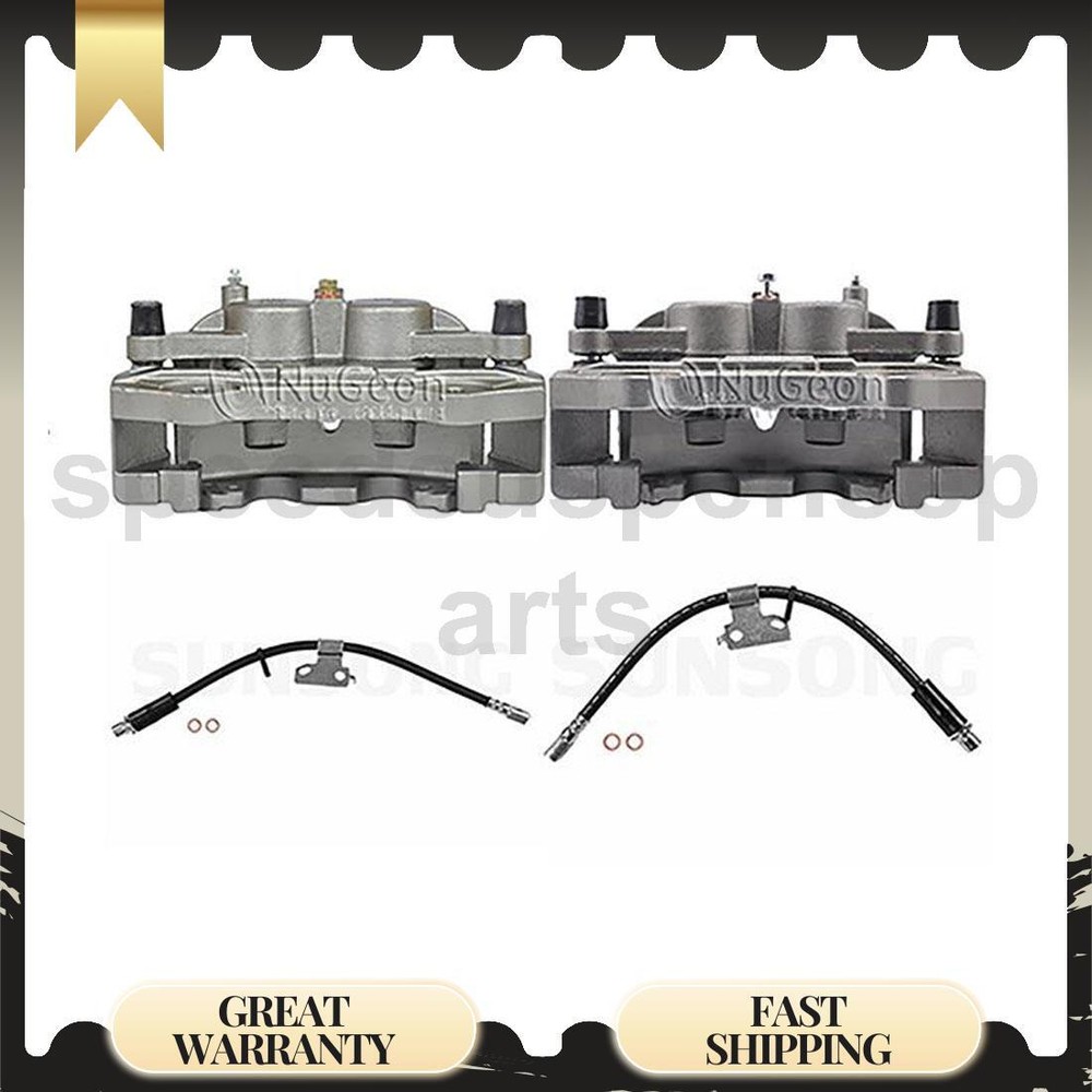 Front Brake Calipers Brake Hose 4pcs Fits 2007 2008 2009 Ford Expedition