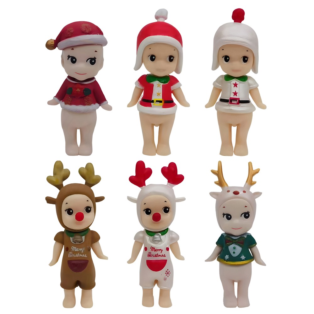 Sonny Angel Christmas Elk Angel Figurine Series Anime Figures Toys Blind Box