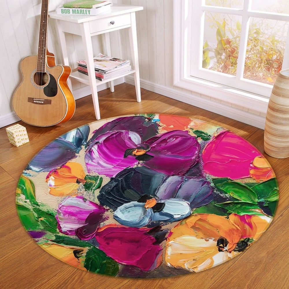 3D Oil Painting Petals NAO10278 Game Rug Mat Elegant Photo Carpet Mat Fay